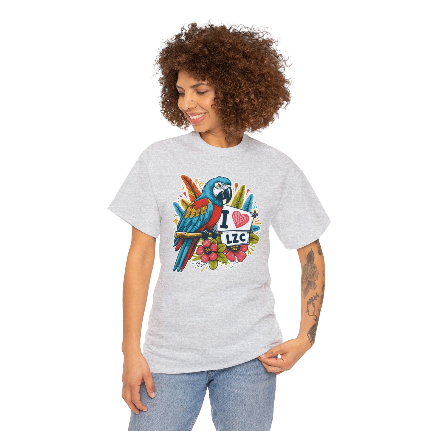 Guacamaya I Love LZC Unisex Heavy Cotton Tee