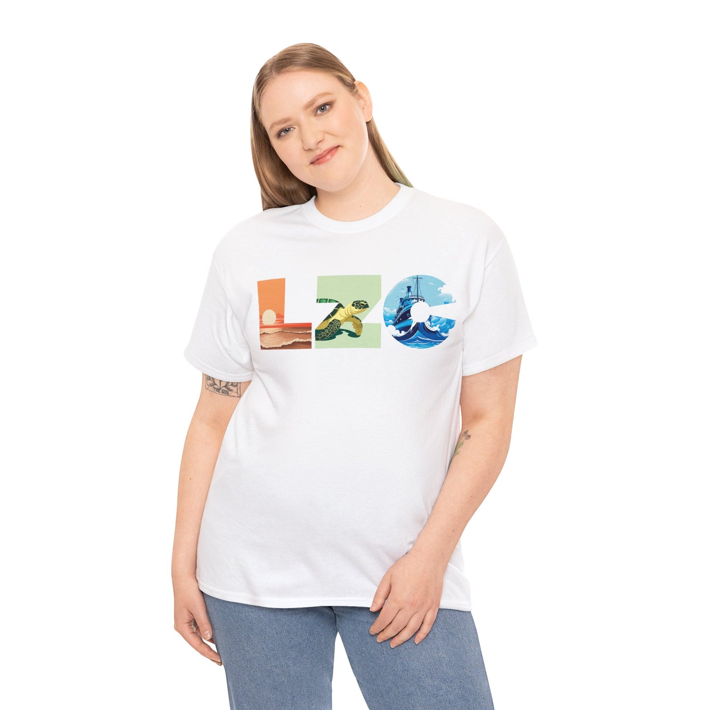 Lazaro Cardenas Lettering Unisex Heavy Cotton Tee