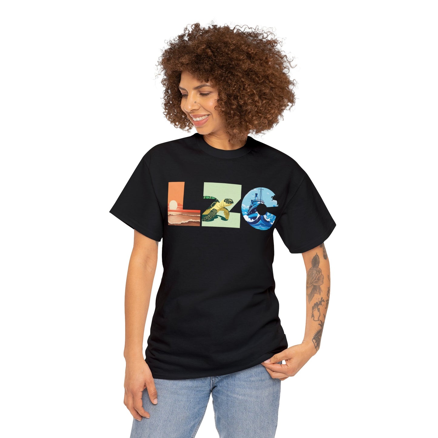 Lazaro Cardenas Lettering Unisex Heavy Cotton Tee