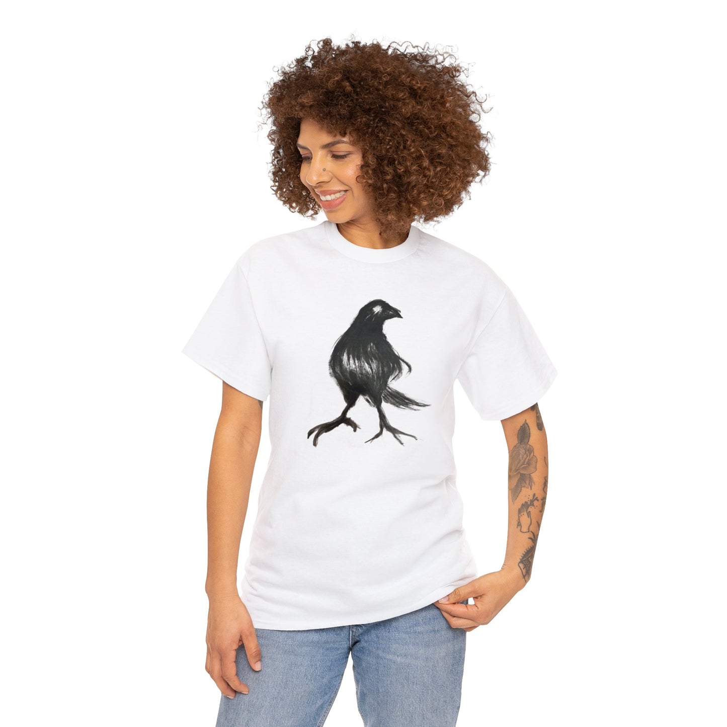 Styled Raven Crow Unisex Heavy Cotton Tee