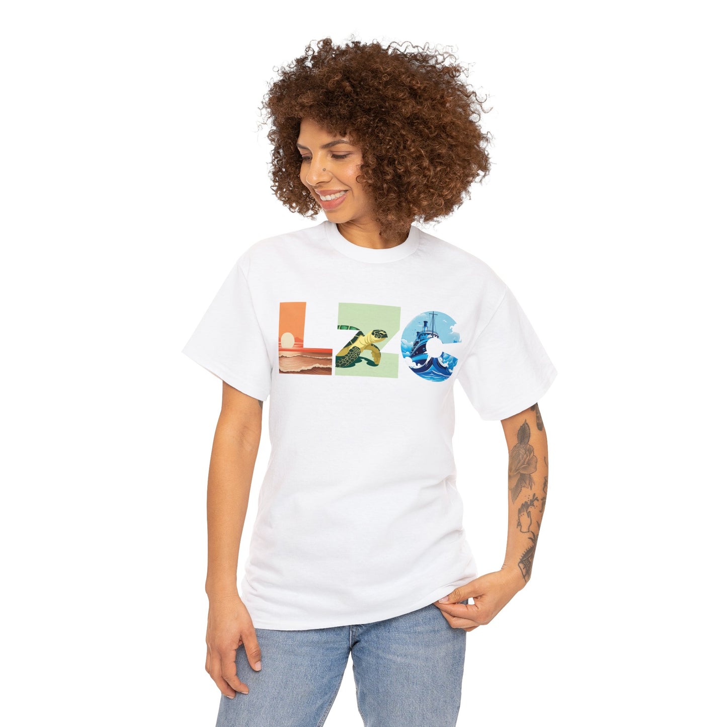 Lazaro Cardenas Lettering Unisex Heavy Cotton Tee