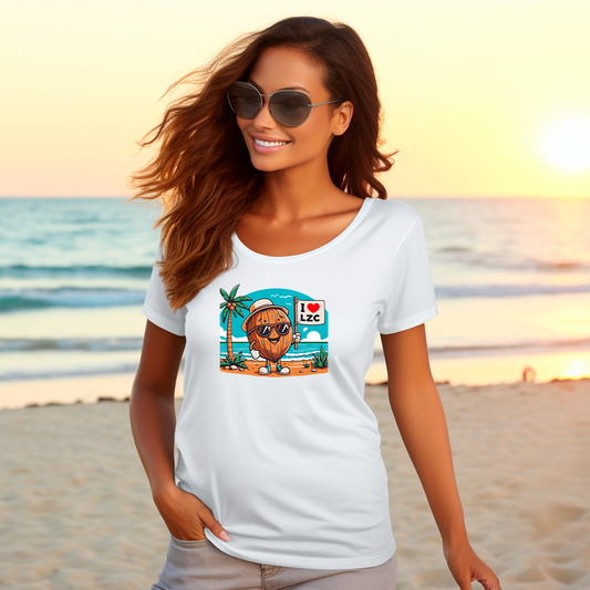 Coconut I Love LZC Color Unisex Heavy Cotton Tee